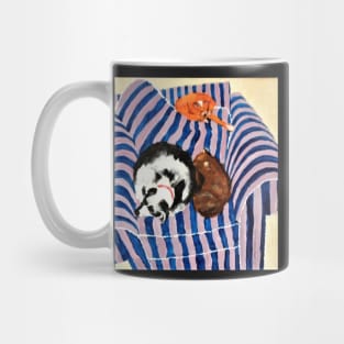 two dogs and a cat Mug